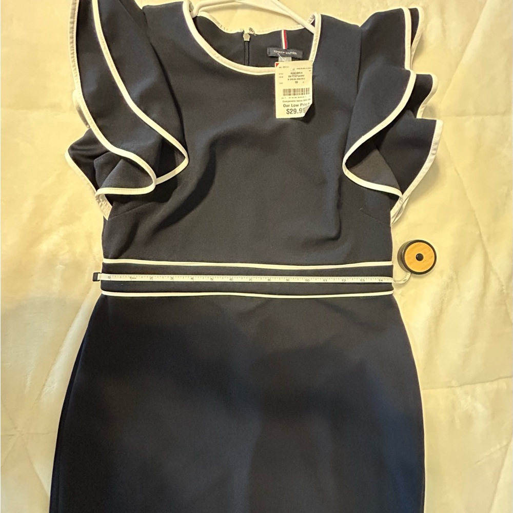 Tommy Hilfiger Navy Dress with White Accents